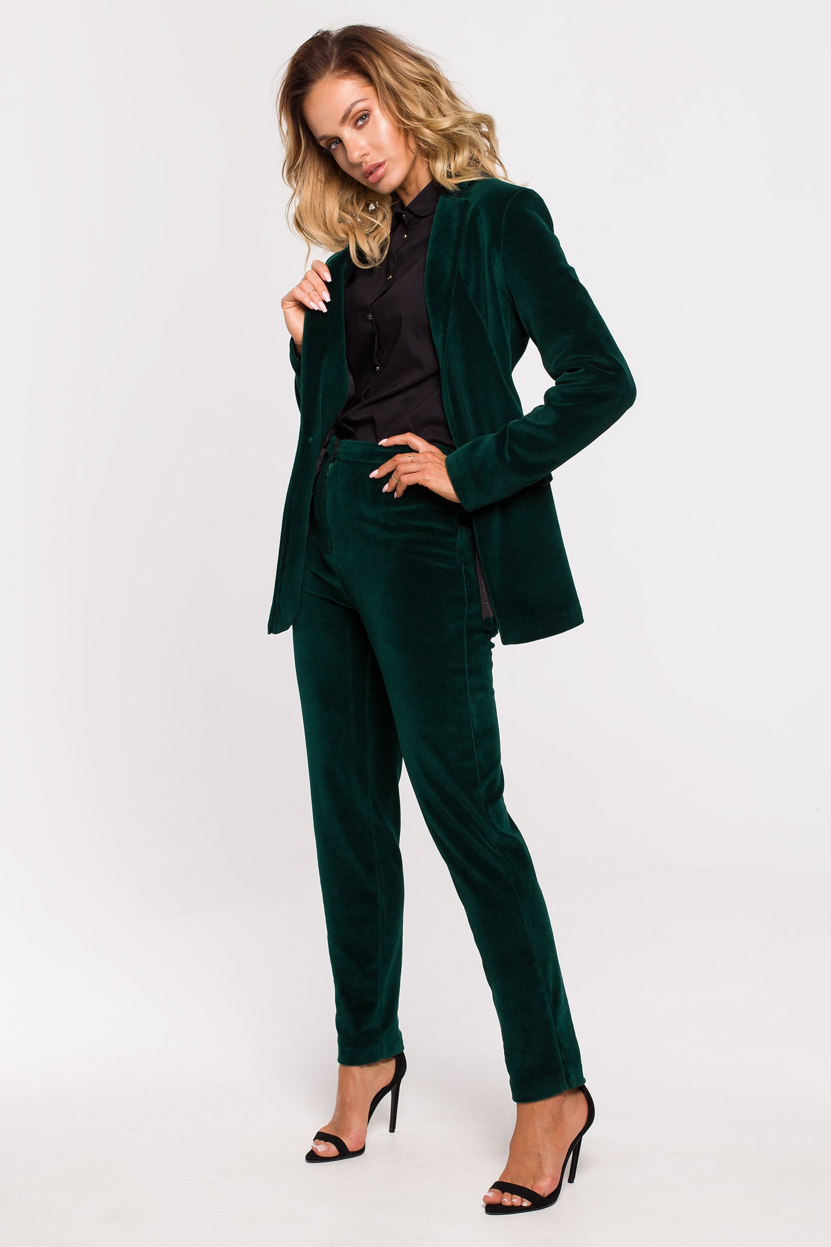 Buy Green Velvet Trousers Suit Separate at Strictly Influential