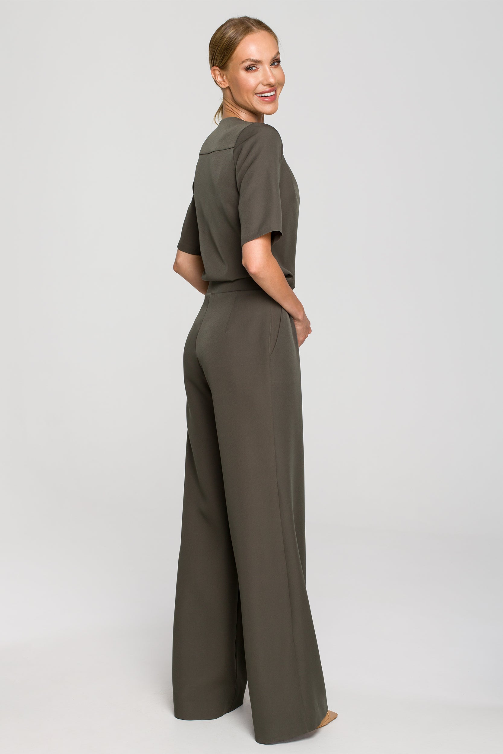 Wide Leg Jumpsuit Khaki